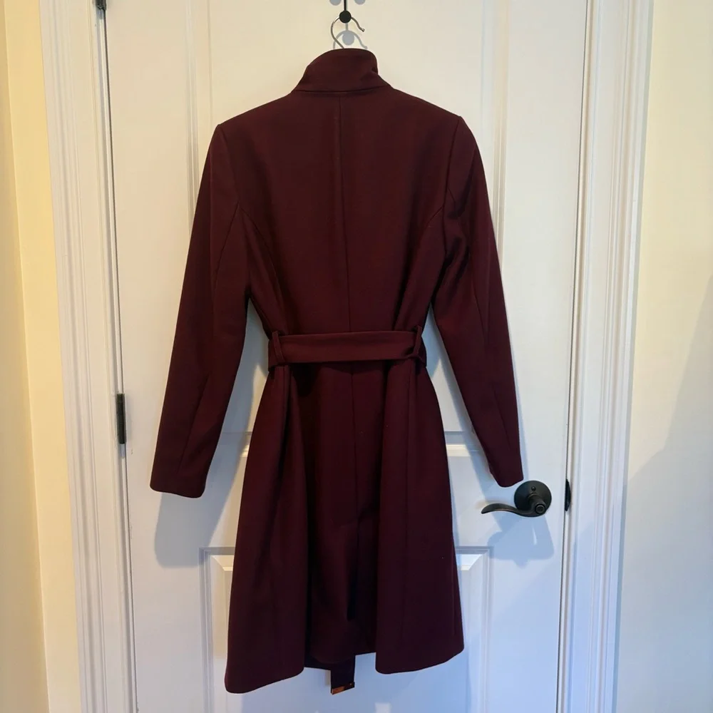 Ted Baker Long Wrap Wool Coat - Picture 3 of 6